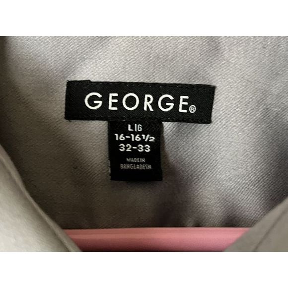 Mens Dress Shirt Light Gray - Picture 3 of 7